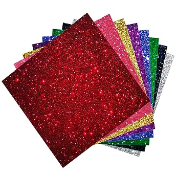 Glitter Acrylic Sheets 1/8 in Thick 8x8 Cast Sparkly Acrylic Sheets 3mm for Laser Cutting, Engraving, Invitation Blanks, Signs, Festival Decorations8, Assorted, 8"x8"