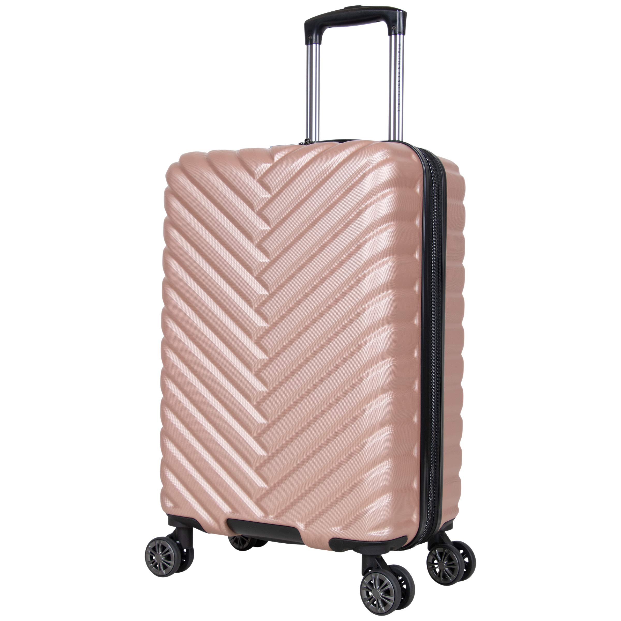 Kenneth Cole Reaction Women's Madison Square Hardside Chevron Expandable Luggage, Rose Gold, 20-Inch Carry On