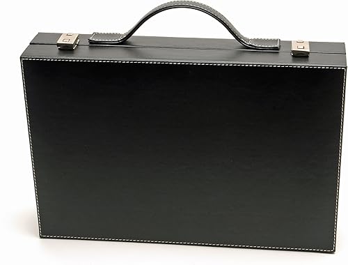 Miniatura 5 de WE Games Elegante juego de mesa de maletín de backgammon negro - 14 pulgadas