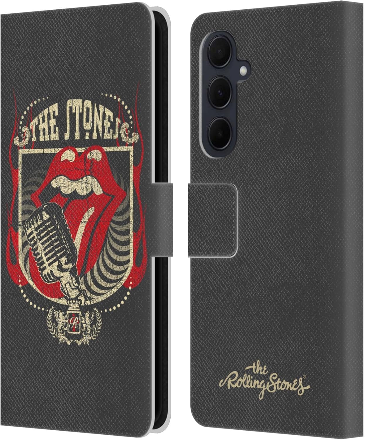 Head Case Designs Officially Licensed The Rolling Stones Jumbo Tongue Key Art Leather Wallet Case Compatible with Samsung Galaxy A35 5G