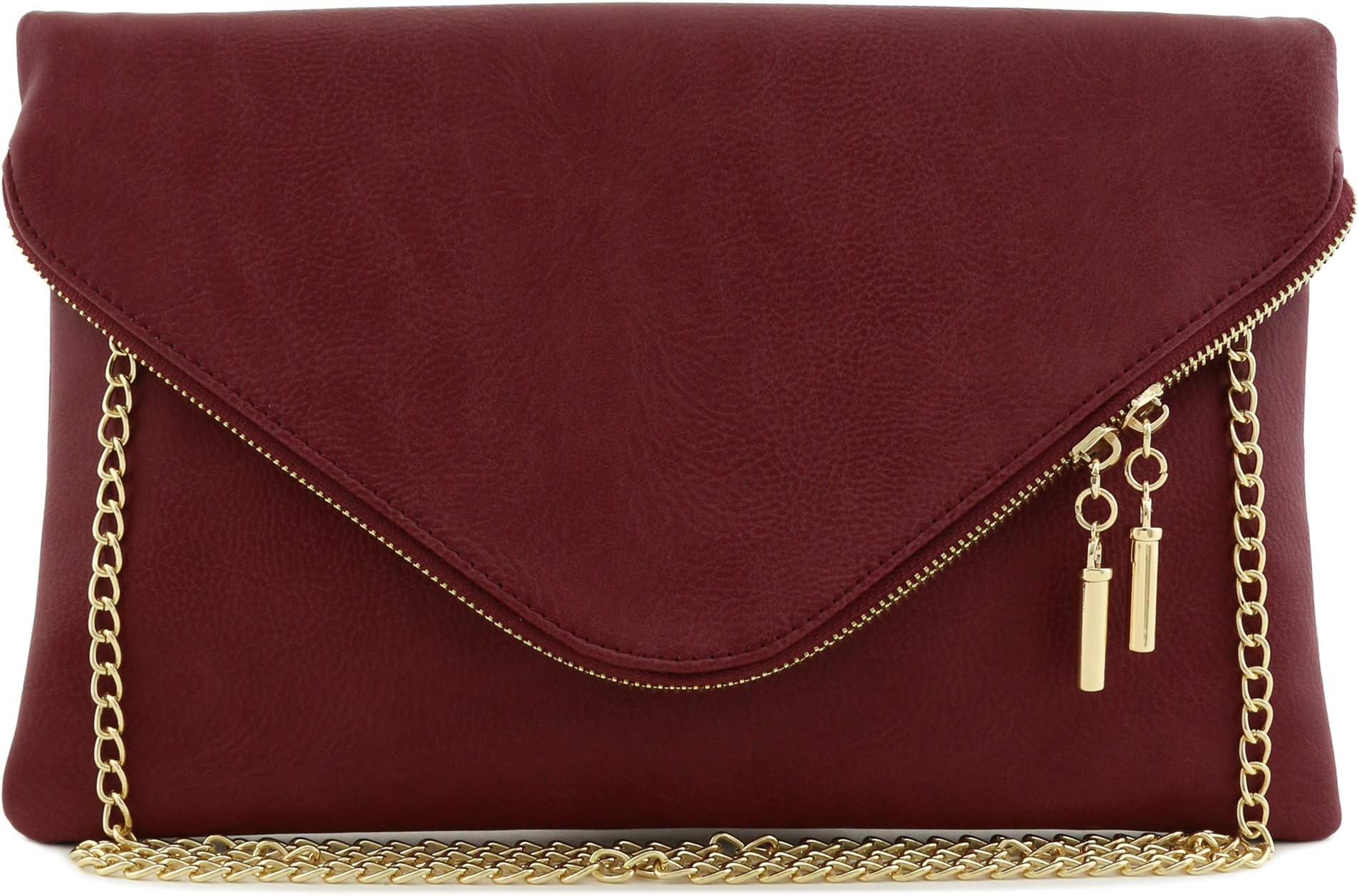 Oversized Envelope Clutch Evening Bag with Chain Strap