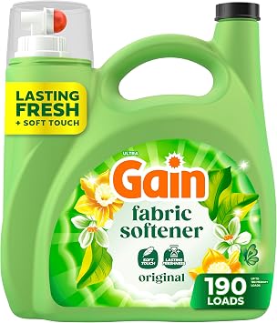 Gain, Liquid Laundry Fabric Softener, Laundry Conditioner, Long Lasting Scent, Softens, Freshness, Helps with Static & Wrinkles, Original Scent, 140 fl oz Packaging May Vary