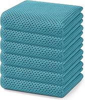 Vista 213 de Homaxy Paños de cocina de 100% algodón con tejido de gofre, ultra suaves, absorbentes, de secado rápido, 12 x 12 pulgadas, paquete de 6, albaricoque