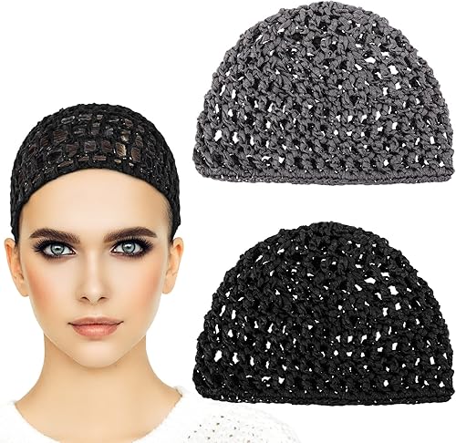 Red de pelo de ganchillo de malla para mujer, sombrero de red de ganchillo para mujer, gorra de ganchillo para dormir, accesorio para dormir grueso