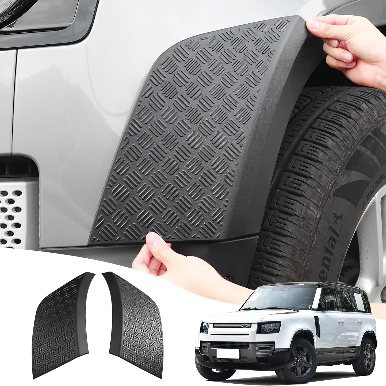 Anti-scratch kit for 2020-2026 Land Rover Defender 90 110 130 mirrors body front bumper rear door anti-scratch exterior taillight trim cover modification parts (Defender 110/130 (set of 8) matt black)