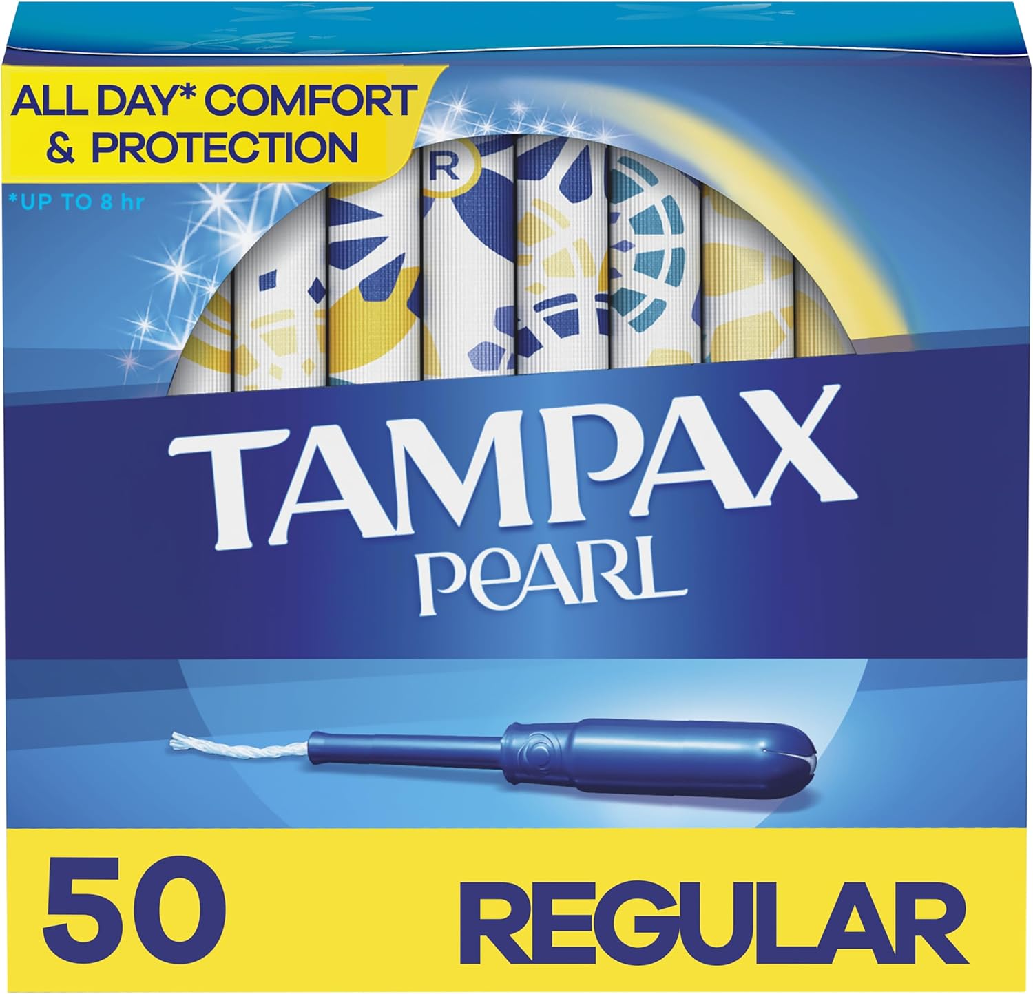 Tampax Pearl Tampons Regular Absorbency, With Leakguard Braid, Unscented, 50 Count Tampax Pearl Tampons Regular Absorbency, With Leakguard Braid, Unscented, 50 Count