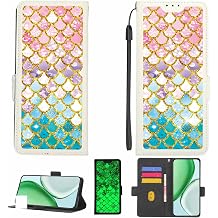 Case Compatible for Tripltek T Mini Phone Case Flip Cover [with Tempered Glass Screen Protector][RFID Blocking][Gold Glitter+Luminous] LPT-YL