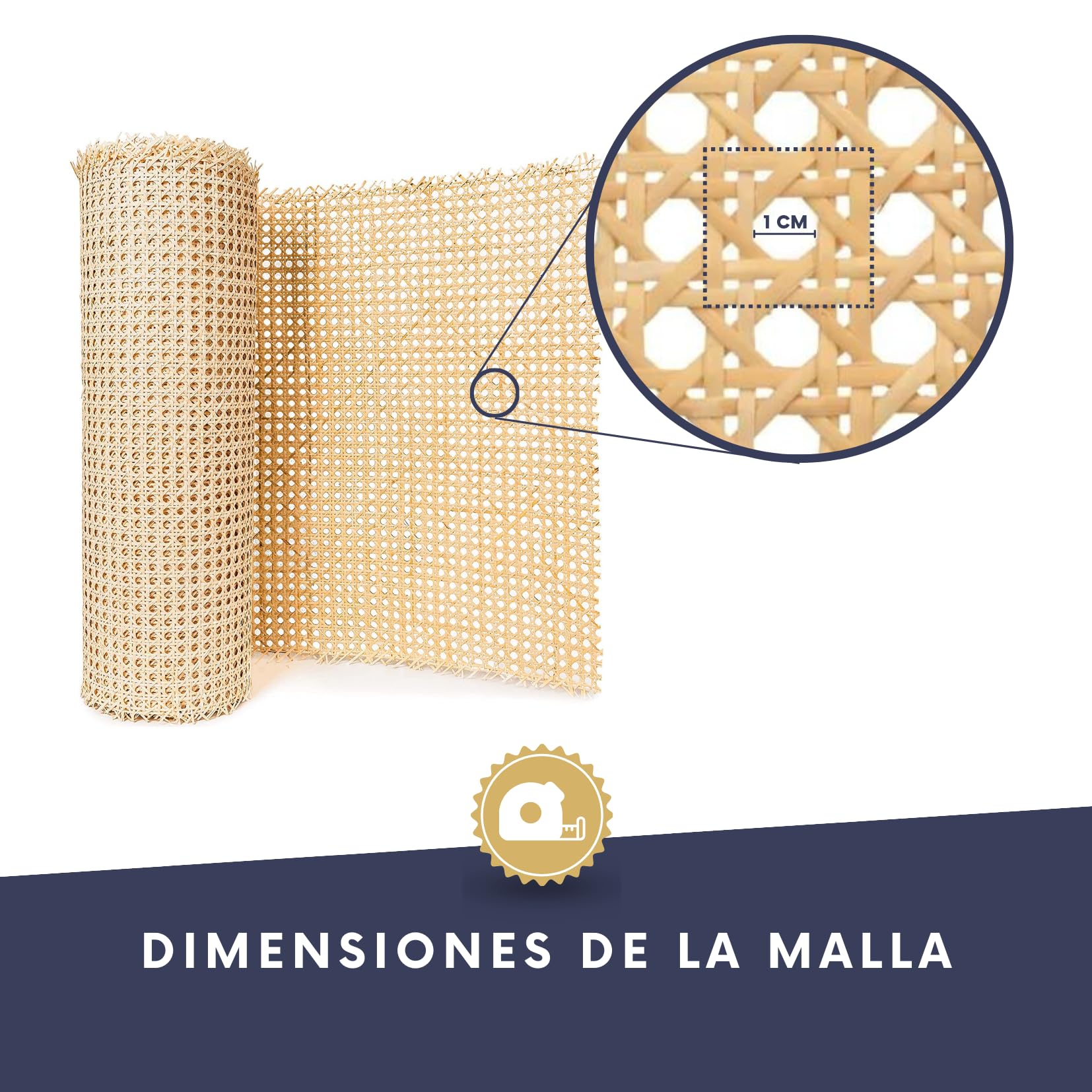 Rollo de caña de ratán Natural 60 CMx1 M Creaciones y Restauraciones de Muebles con Elegancia