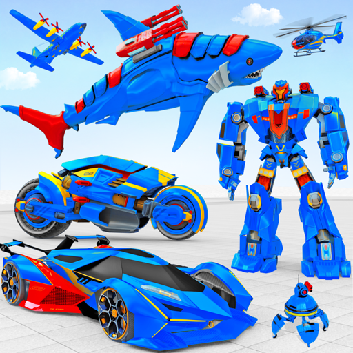 Shark Mech Robot Car Game