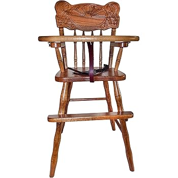 amish wooden high chair