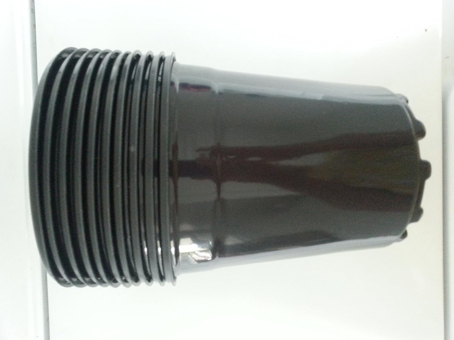 Nursery Black Plastic Pots, Trade Gallon Size, 50 Count (6.5" Diameter x 6.5" deep); Holds 2.5 Quarts