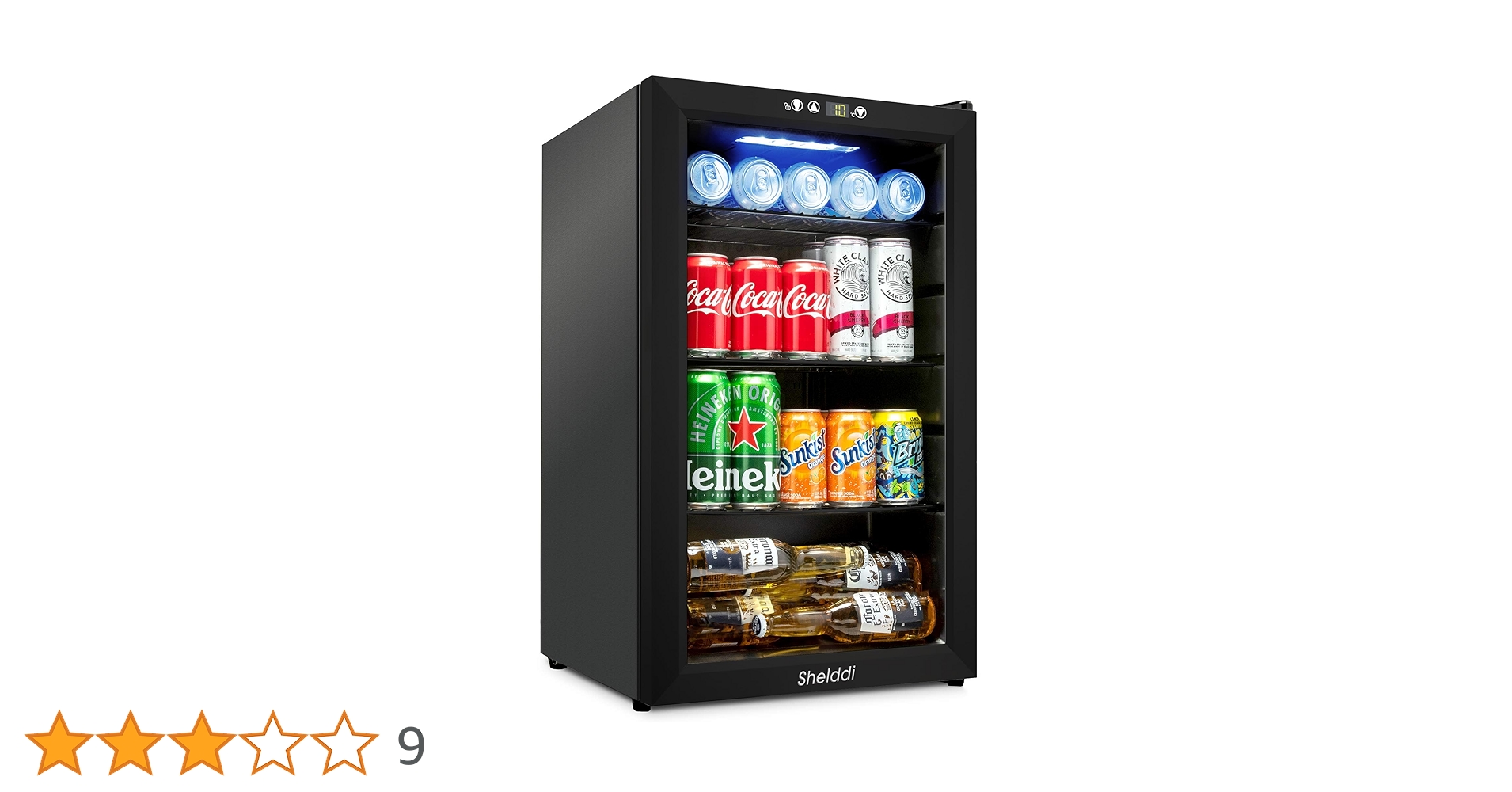 Shelddi 冷蔵庫 75L 透明ガラスドア 幅49cm 小型 ミニ おしゃれ Amazon | Shelddi 冷蔵庫 75L 透明ガラスドア 幅49cm 小型 ミニ