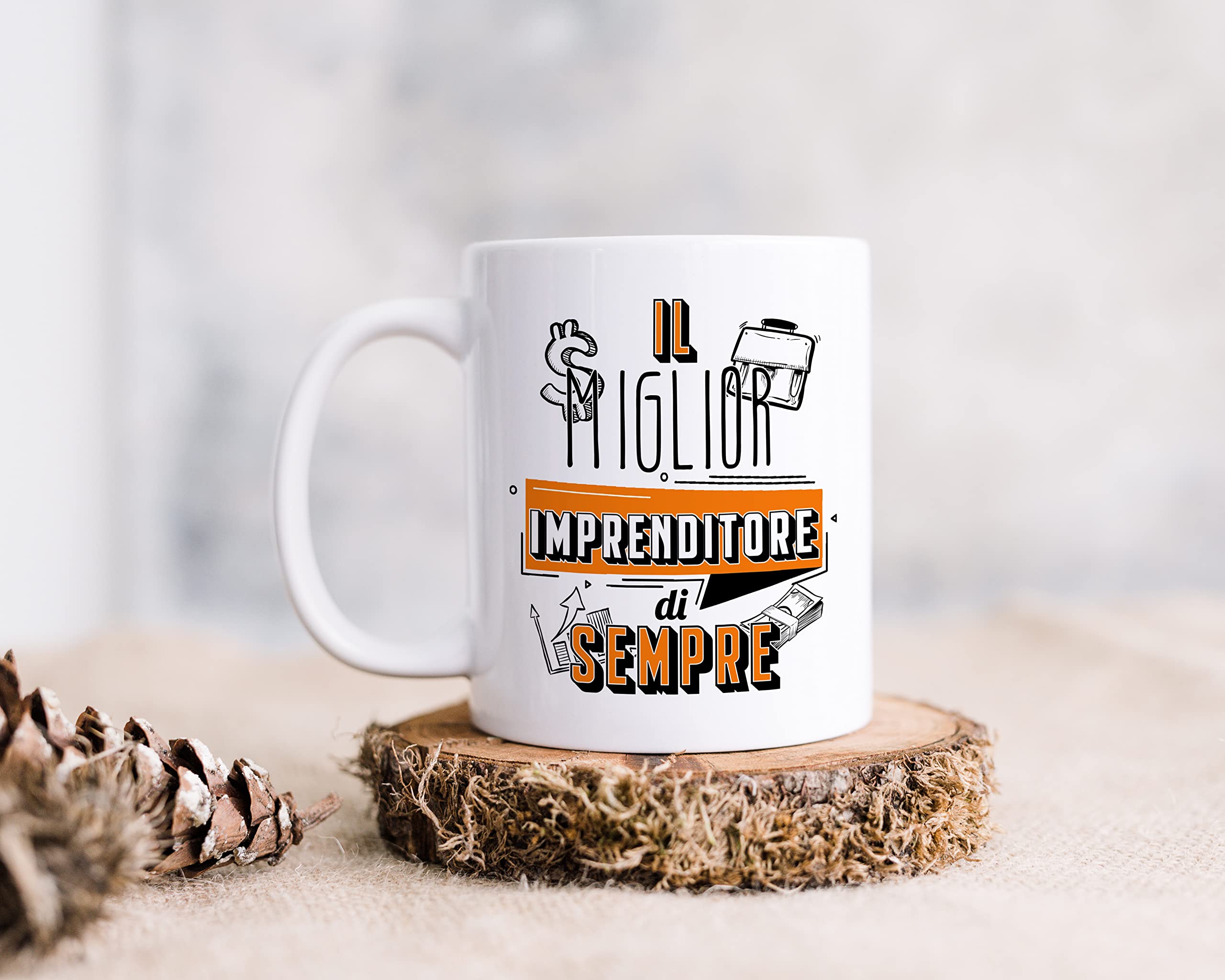 Taza De Desayuno Con Leche De Té Con Diseño Gráfico - El Mejor Empresario De Siempre - Idea De Regalo Cumpleaños Navidad Amigo Papá Abuelo Hermano Tío