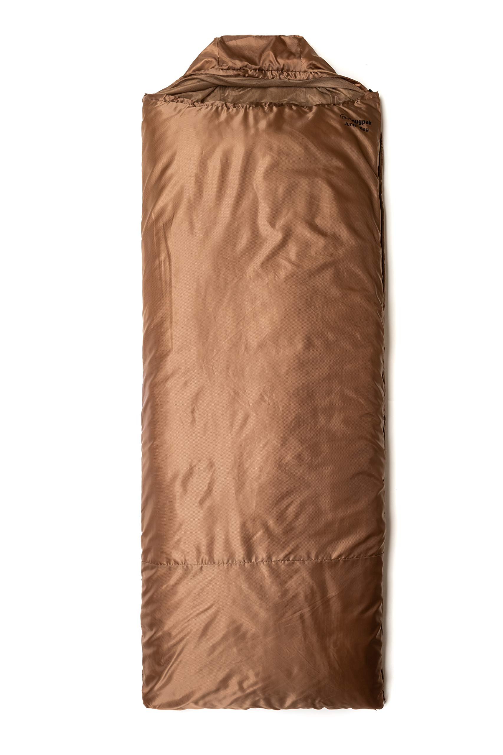 Snugpak Sac de Jungle avec moustiquaire intégrée et Tissus antibactériens (Fermeture éclair sur Le côté Gauche, Coyote)