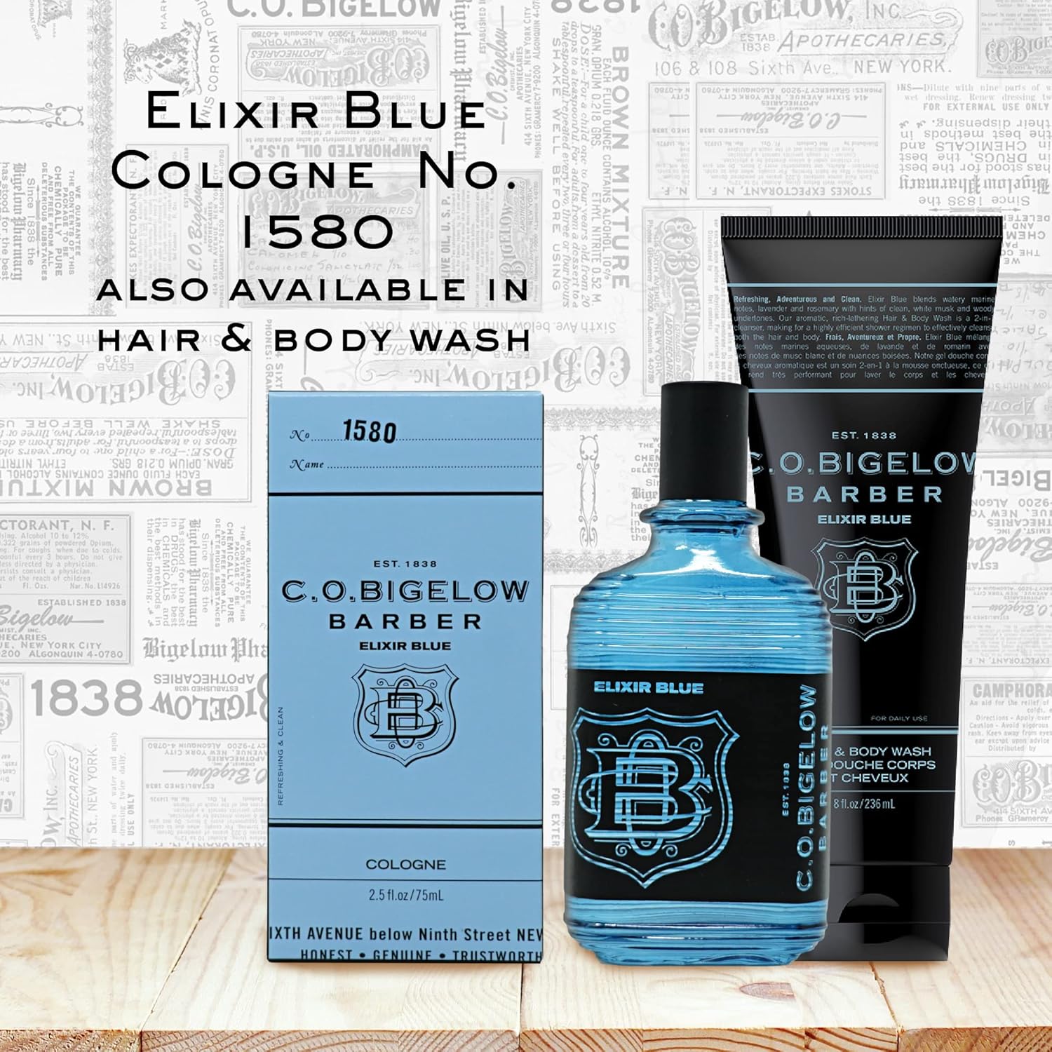 C.O. Bigelow Elixir Blue Cologne for Men, Watery Marine Fragrance, Long Lasting Men's Cologne, Elixir Perfume for Men, 2.5 Fl Oz - Image 4
