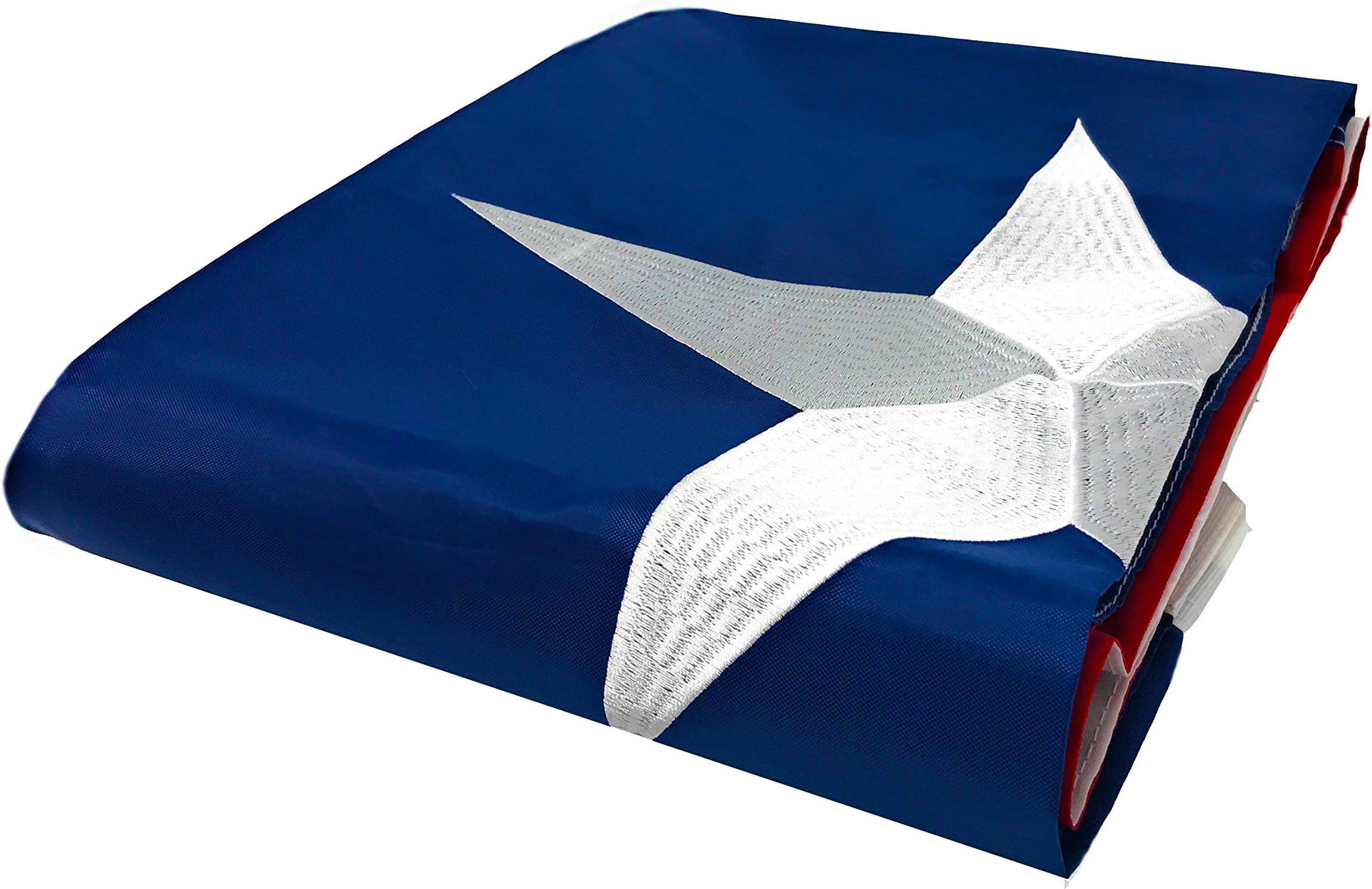 Texas Flag 4x6 ft with Embroidered Star | Tough Long Lasting Nylon | Built for Outdoor Use | UV Resistant | ZigZag Stitching on Fly End for Extra Durability