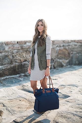 Miniatura 5 de Sarah Wells Abby - Bolsa de sacaleches con correas de piel auténtica azul marino