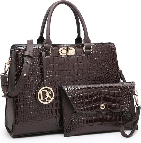 Miniatura 15 de Dasein Bolsos de Mano para Mujeres Carteras Bolsos de Trabajo para Damas Cartera Satchel Tote con Asa Superior Bolsos de Hombro con Clutch a Juego