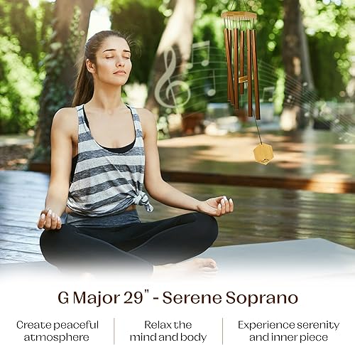 Miniatura 4 de UpBlend - Carillón de viento de tono profundo Condolencias al aire libre y regalo conmemorativo por la pérdida de un ser querido, campanillas de