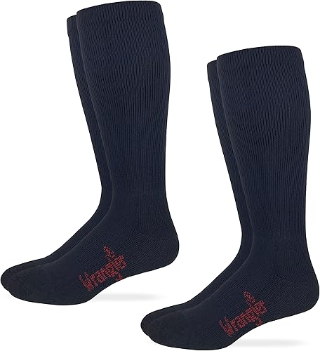 Wrangler Riggs - Calcetines de algodón para hombre sobre la pantorrilla paquete de 2 pares