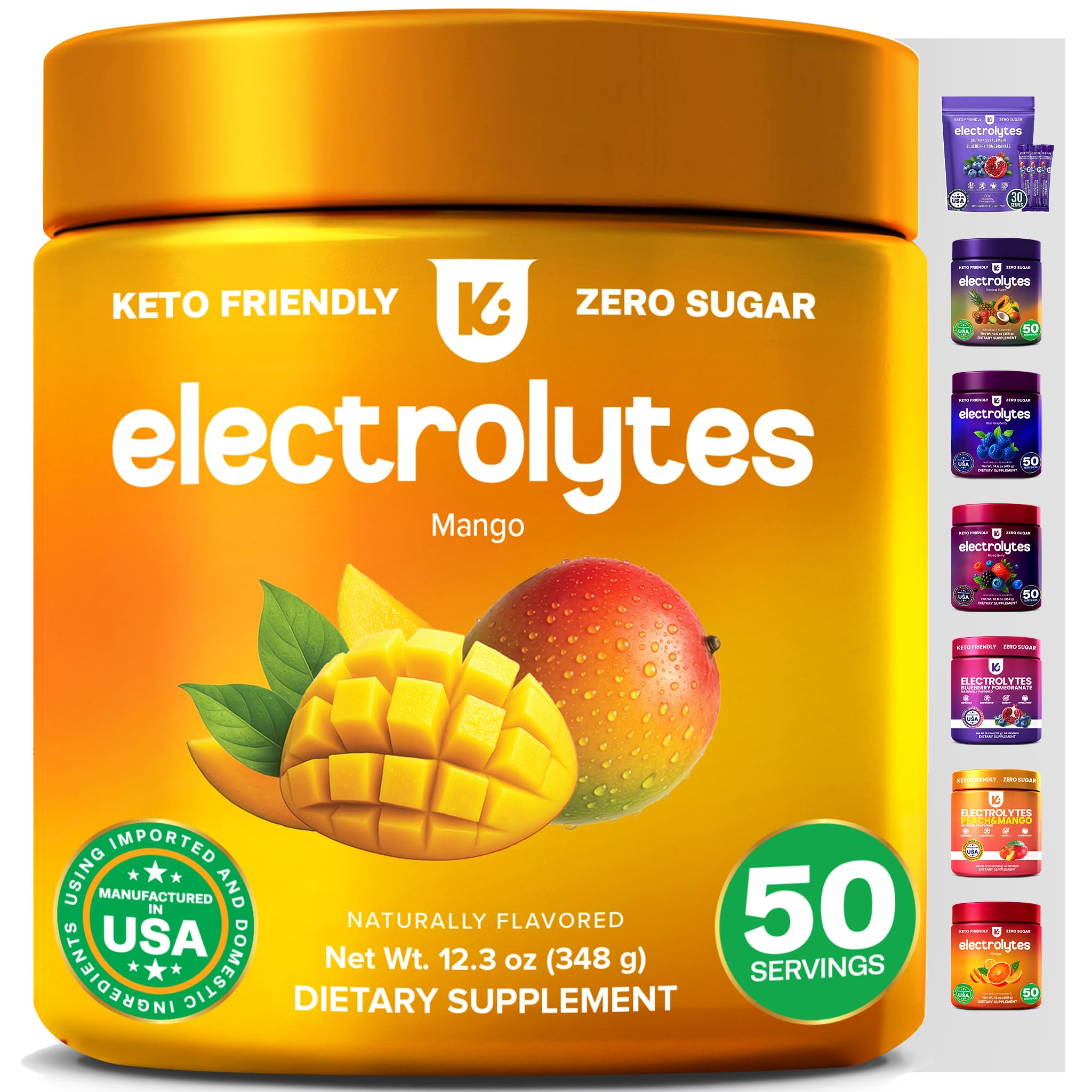 Keppi Electrolytes Powder – Blueberry Pomegranate Flavor 50 Servings – No Sugar Hydration Supplement with Potassium, Magnesium, Sodium – Keto, Vegan, Fasting-Friendly, Zero Calorie Electrolyte Drink — Amazon image 11