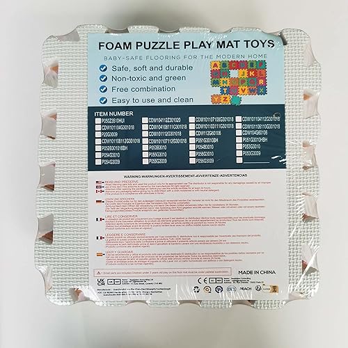 Miniatura 7 de qqpp Alfombrillas de goma EVA con 18 azulejos entrelazados de espuma para rompecabezas - Alfombra de juego para bebé para jugar  Alfombrilla de