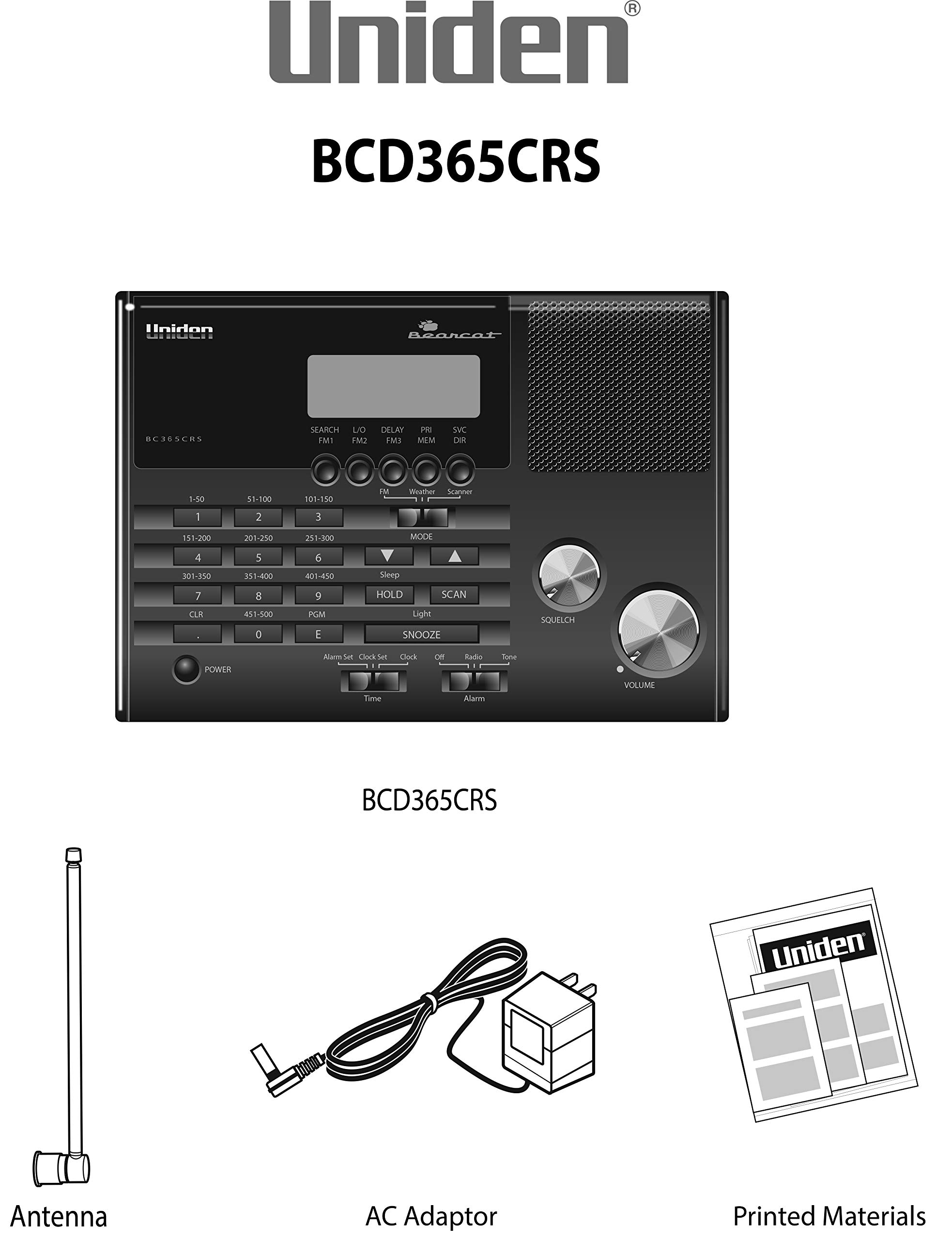 Amazon.com: Uniden BC365CRS 500 Channel Scanner and Alarm