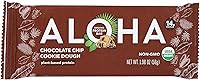 Vista 1 de Aloha Barras de proteína orgánica de masa de galletas con chispas de chocolate, 0.45 onzas de proteína a base de plantas, certificado orgánico USDA