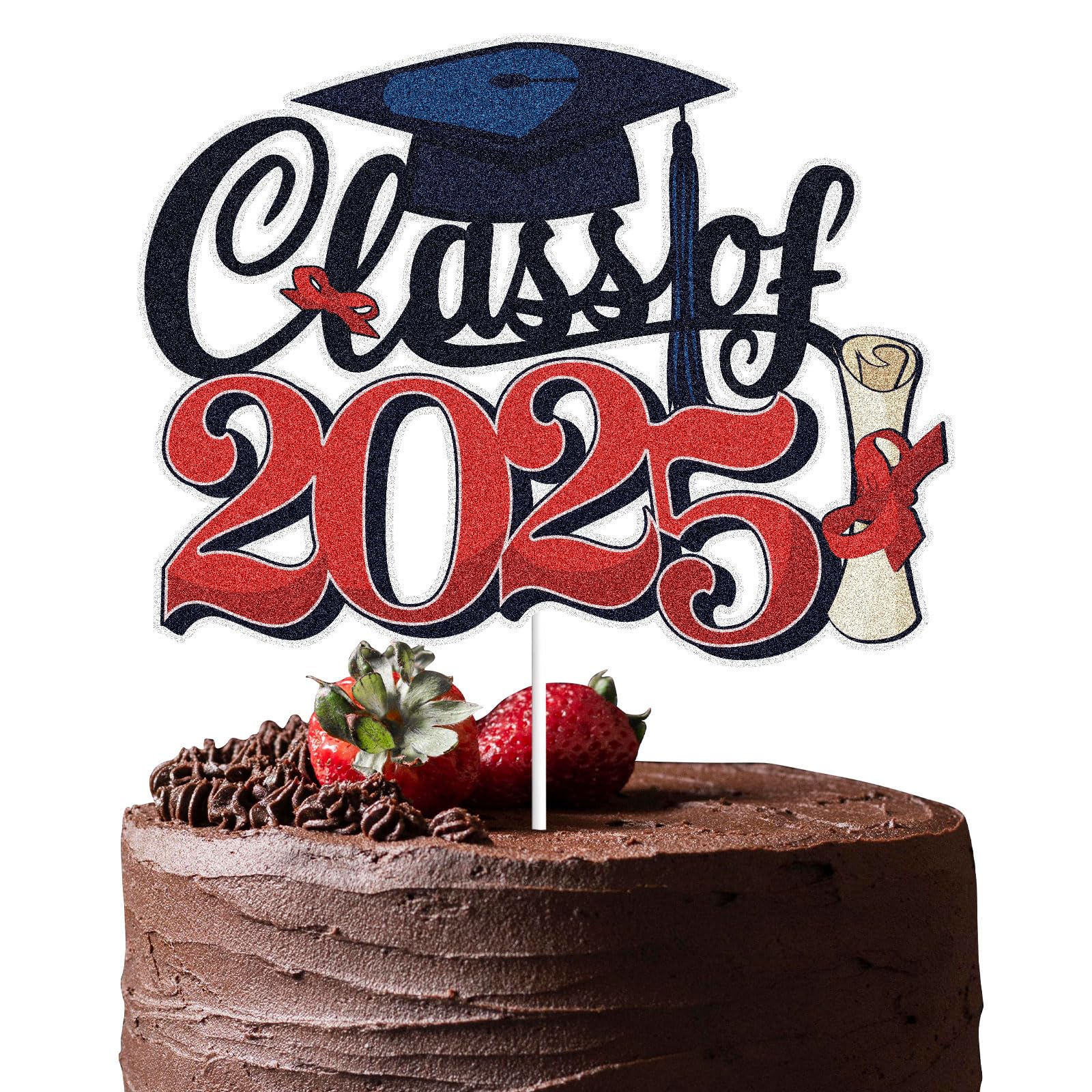 Class of 2025 Happy Graduation Cake Topper, Mastered Congrats Grad Cake Decor,Congratulations Cake Decor, College Graduate 2025 Graduation Party