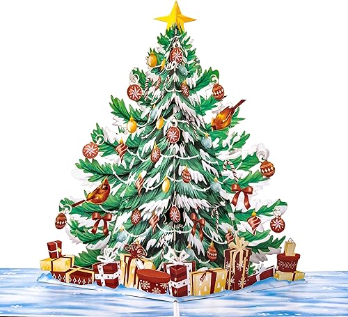 Miniatura 7 de Tarjetas desplegables de tren de Navidad, Papá Noel, reno, tarjeta de felicitación de Navidad 3D, hermoso regalo para niños, marido, esposa, abuela,