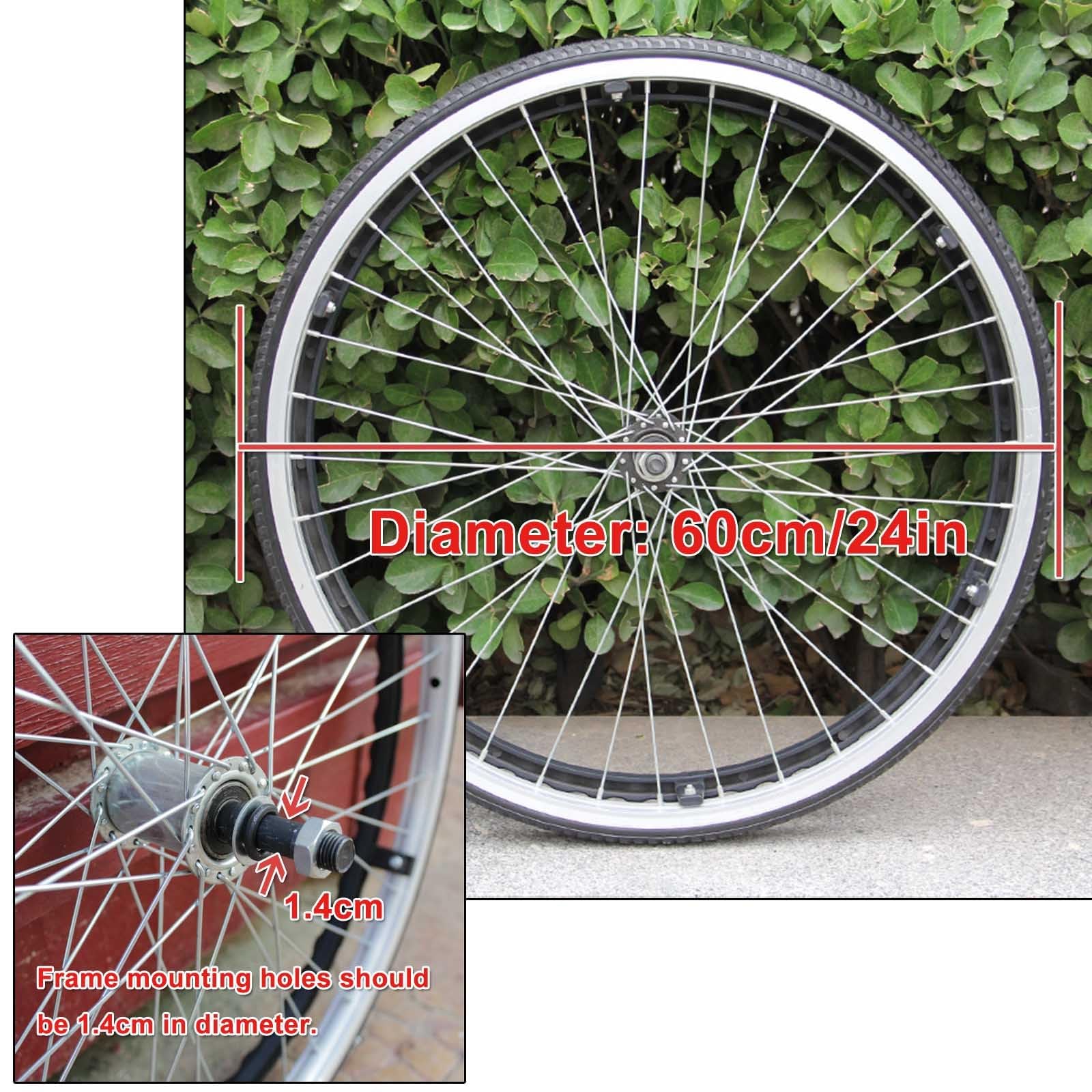WORDFUN Rollstuhlräder Hinterrad, 24 Zoll Ersatzrollen, rutschfest, Tragfähigkeit 120kg, Verschleißfester Vollreifen, Rollstuhlreifen Pannensicher, Einfach Zu Scrollen, Schwarz, Grau, 2 Stück