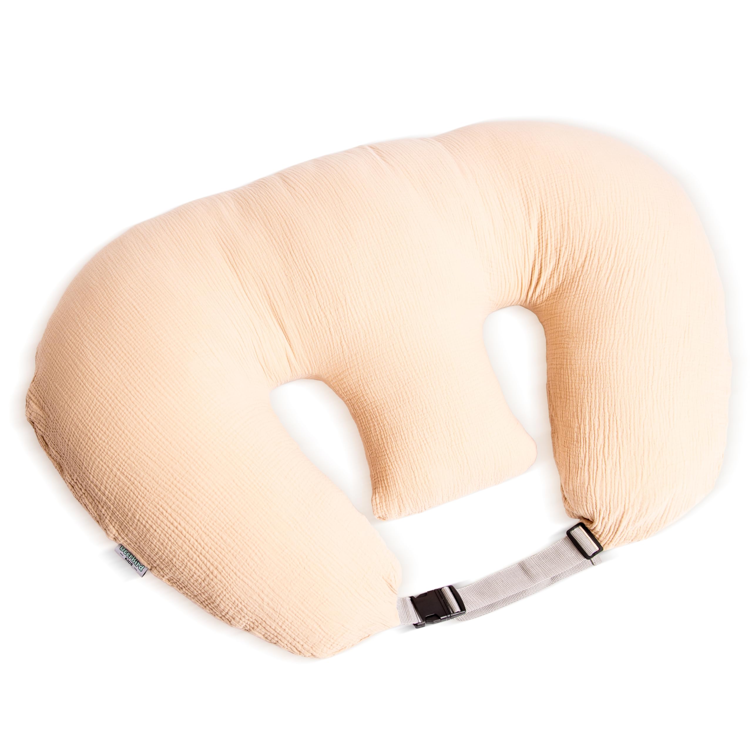 Cuscino per l'allattamento per gemelli con rivestimento lavabile in mussola di cotone, cuscino per allattamento, cuscino per gravidanza