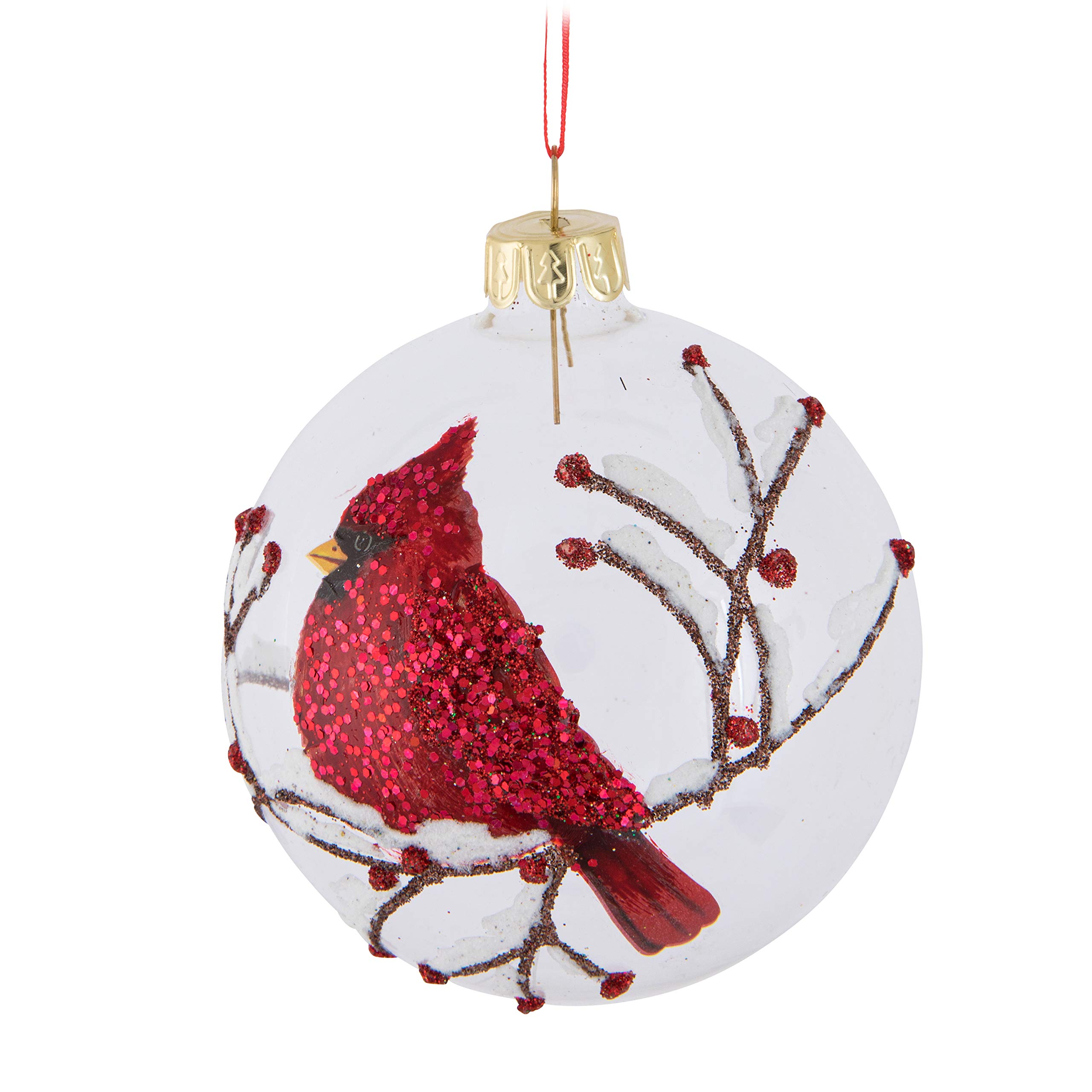 Abbott Collection 18-BALL-290 Cardinal Ball Ornament, 3 inches D, Red