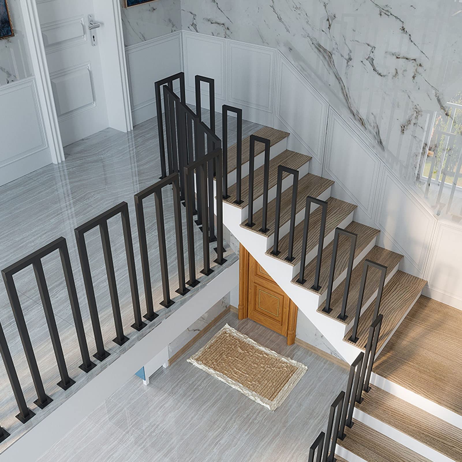 Platform Angle Railing Residential Railings For Platforms Wall Top & Garden Railings | North