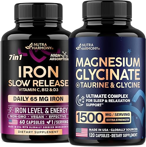 Glicinato de hierro y magnesio con cápsulas de glicina