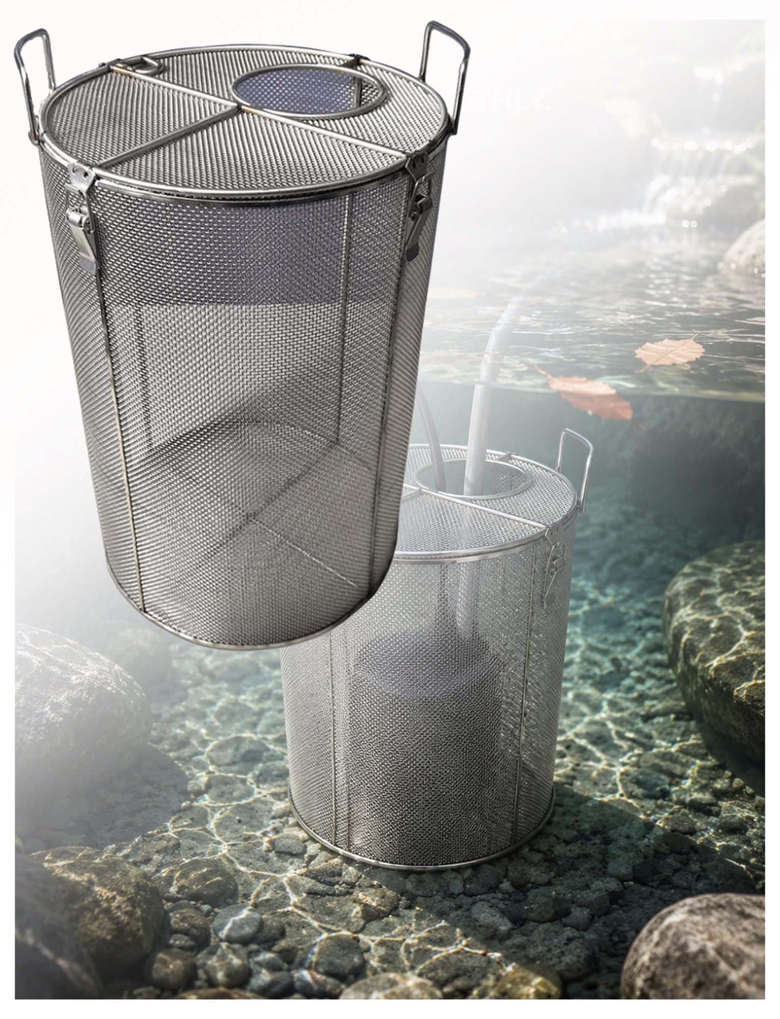 0,12-Zoll-Tauchpumpenfilter Ca – rund, ohne innere Stahlpumpenabdeckung, mit Maschenpumpenschutz (42x60 cm)