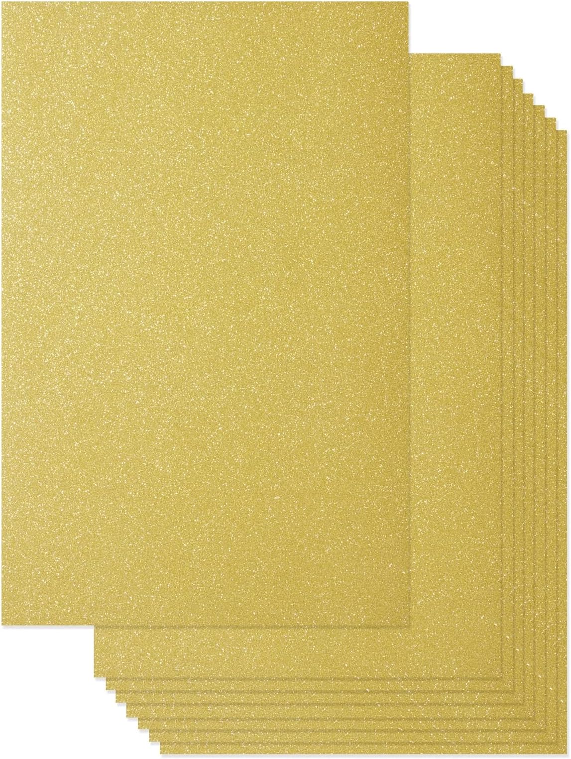 Glitter Cardstock Paper - 24-Pack Gold Glitter Paper for DIY Craft Projects Birthday Party Decorations Scrapbook Double-Sided 250GSM 8 x 12 inches