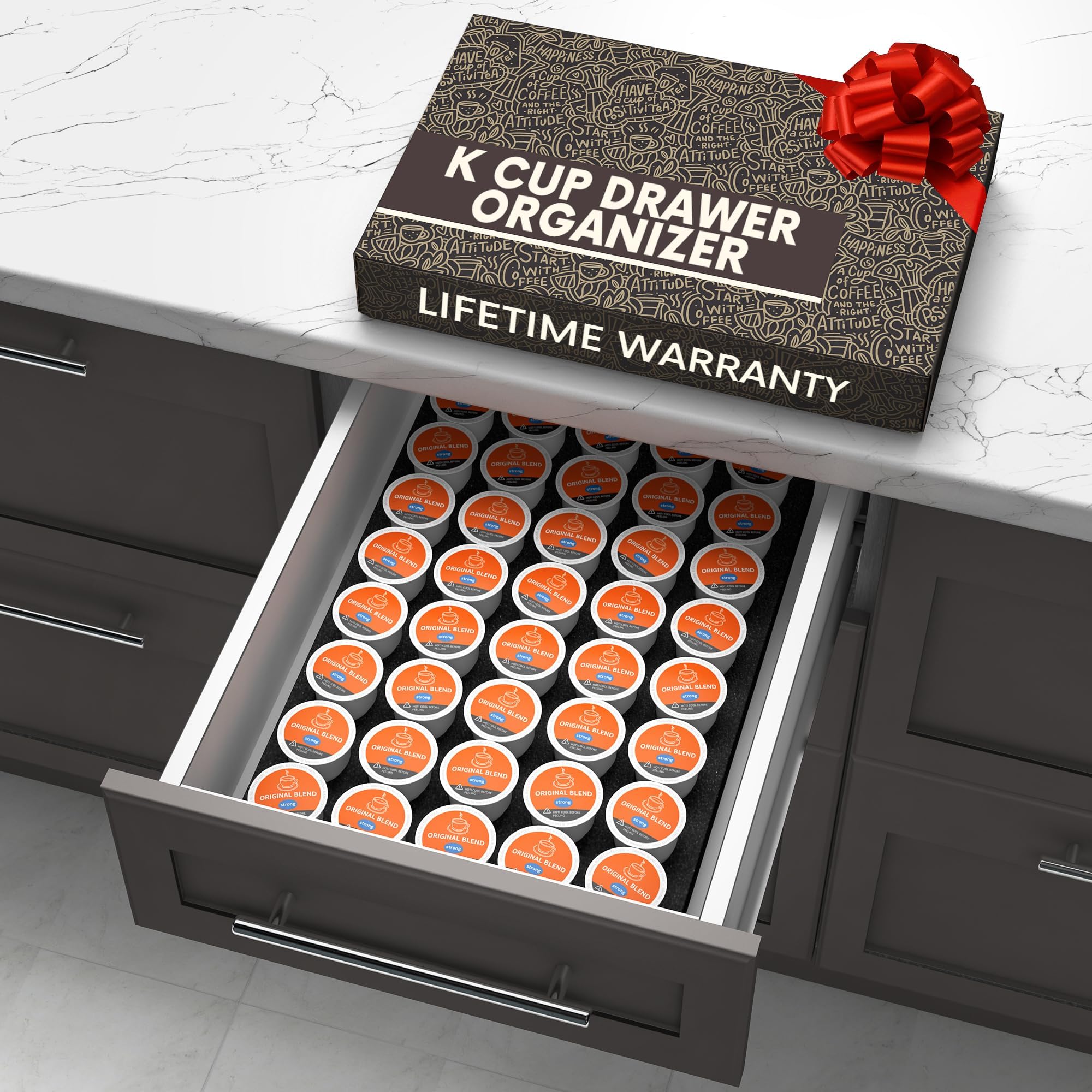 XIAOMANSHANGWU Coffee Pod Holder Organizer Tray,Clear