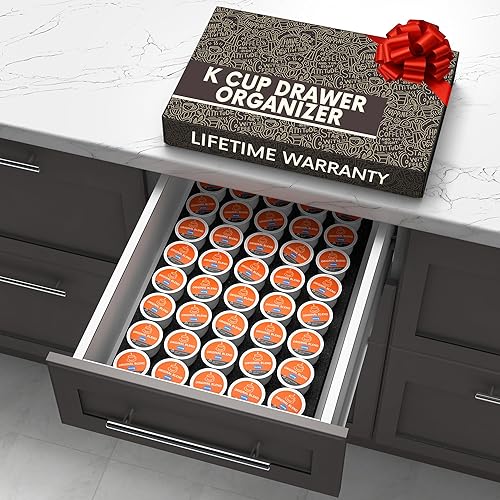 Soporte para tazas K compatible con cápsulas de café Keurig, soportes organizadores de cajones de taza K, almacenamiento de tazas K y organizador de