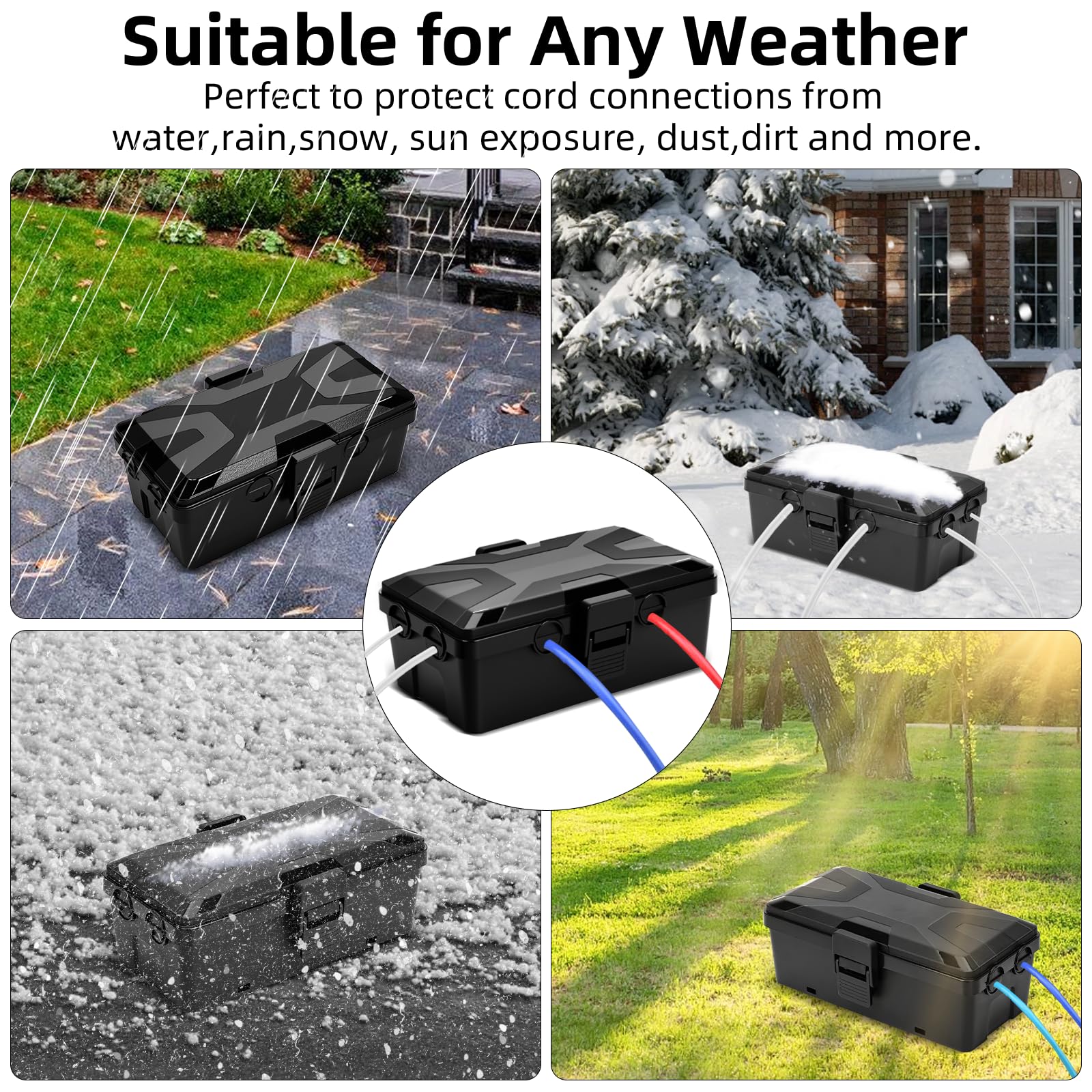 Knightsbridge JB55BK IP55 Wetterfeste Elektrische Box für Außen - Schwarz, 116,0 mm* 334,0 mm