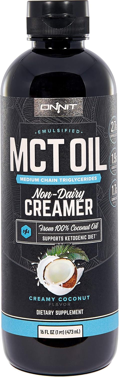 Onnit Emulsified MCT Oil - Mixes Instantly in Coffee and Shakes - Coconut (16oz)
