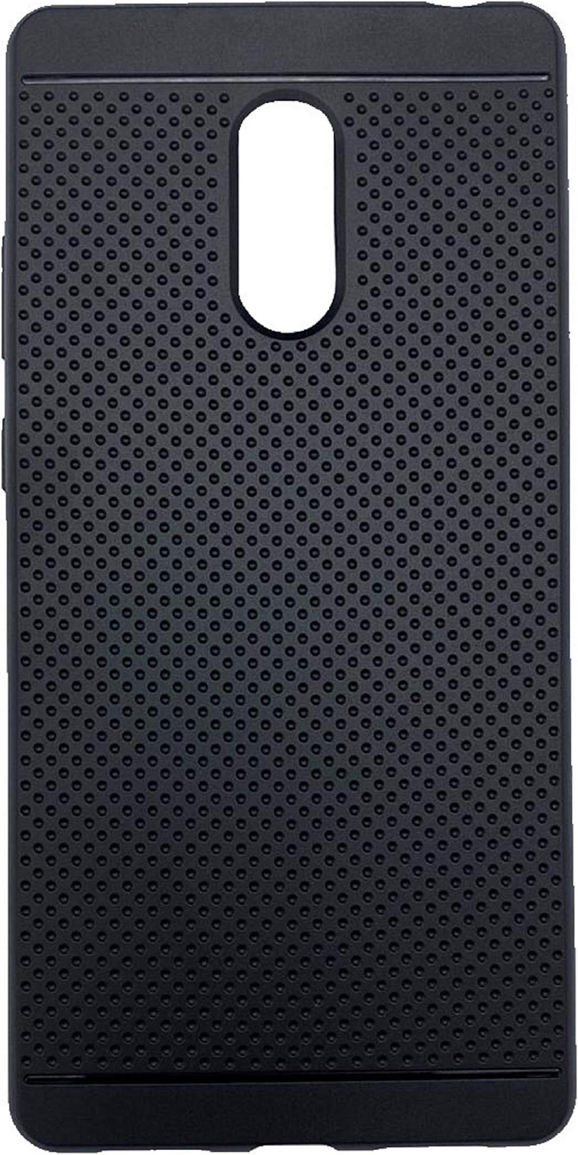 Dotted Rubbersied Back Cover for Lenovo Tab V7 (6.9inch) (Black)