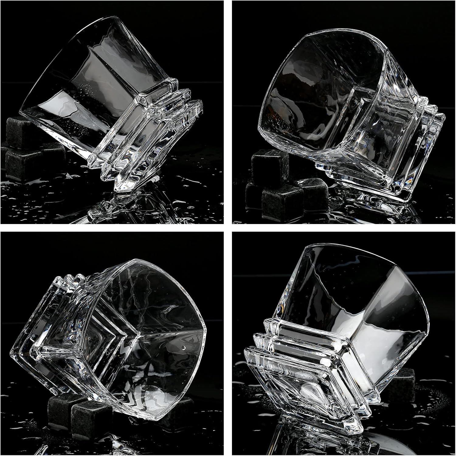 EXREIZST Whiskey Stones Gift Set - Whiskey Gifts for Men, Granite Chilling Whiskey Rocks, Scotch Bourbon Whiskey Glass Gift Box Set, Best Drinking Gifts for Dad Husband Birthday Party Holiday Present - Image 4