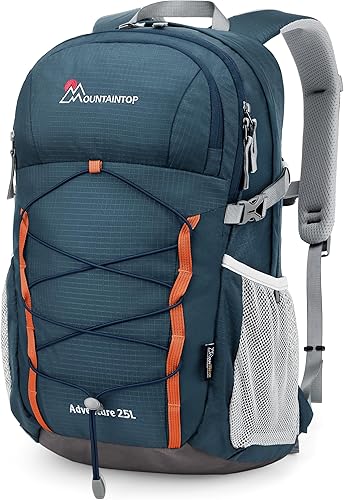 Miniatura 18 de MOUNTAINTOP Mochila de senderismo, mochila de viaje ligera de 18L/25L/40L con cubierta de lluvia para mochileros al aire libre, camping