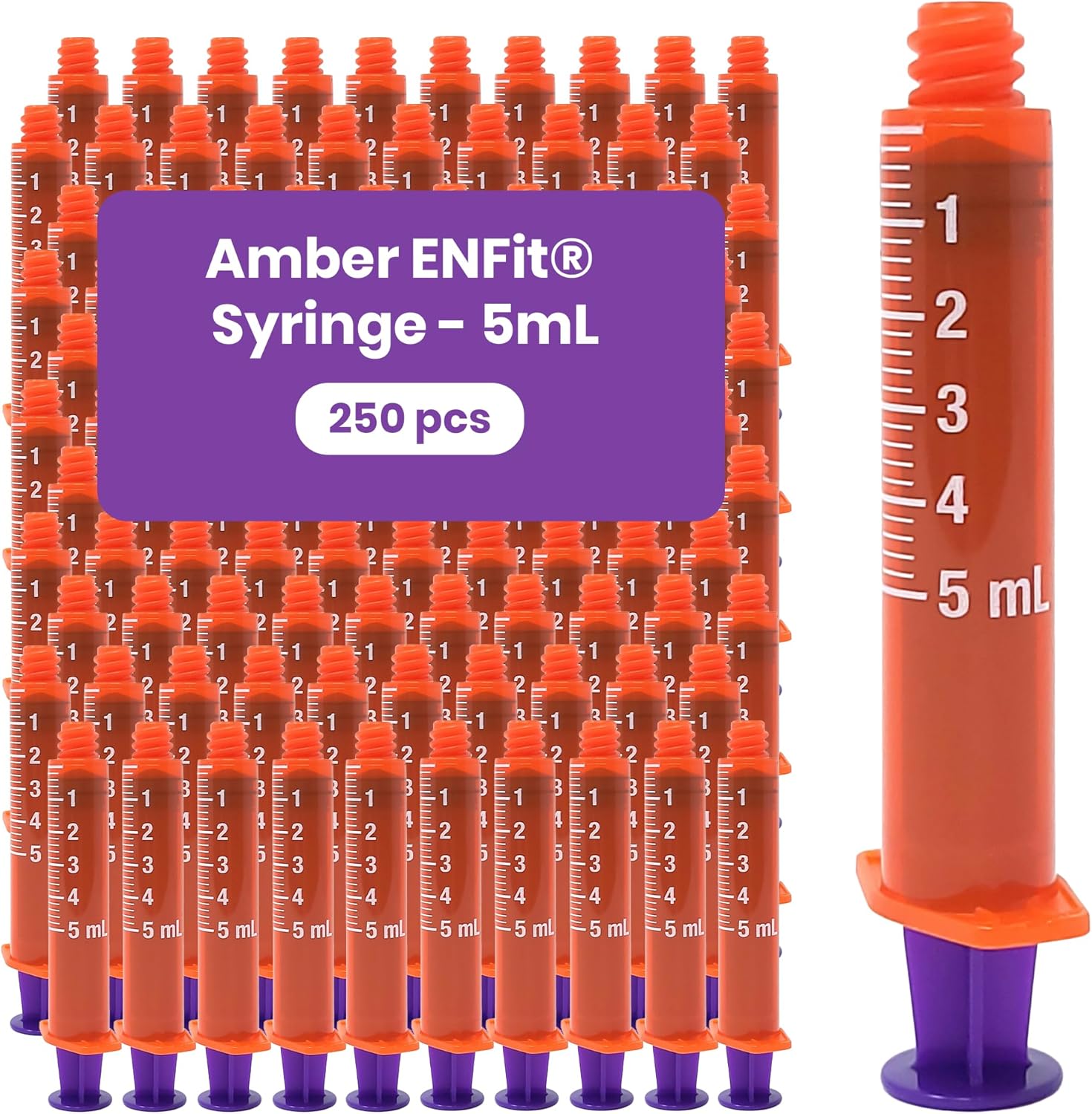 Amber ENFit Syringe - 5ml