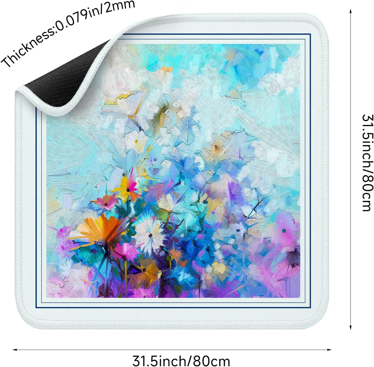 Mahjong Mat for Table - Durable Mahjong Table Cover with Unique Design, Premium Mahjong Accessories, Perfect Mahjong Gifts for Women, Game Mat for Mahjong and Board Game Enthusiasts (Vivid Aura)