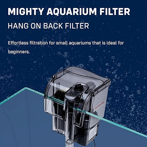Miniatura 10 de Mighty Aquarium - Filtro para colgar en la parte posterior, filtro de encimera de acuario, filtro ajustable para pecera, filtros de acuario, filtro