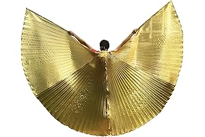 Women's Goddess Isis Belly Dance Costume with Wings and Sticks