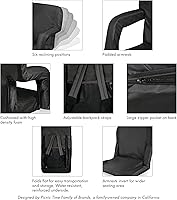 Vista 11 de ONIVA - a Picnic Time Brand - Ventura Reclining Stadium Seat with Back Support, Bleacher Seat