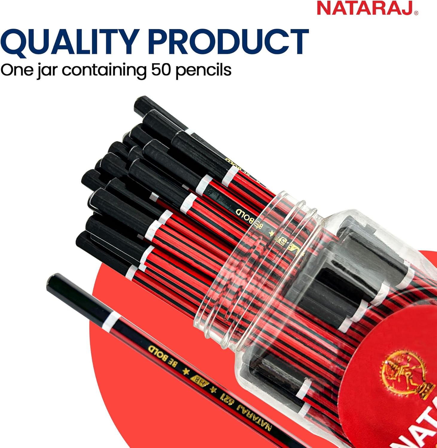 Nataraj 621 Pencil Jar - Pack of 50